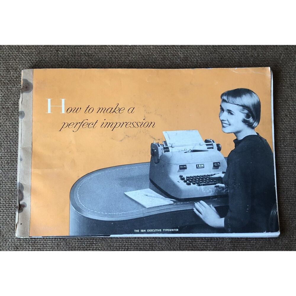 Vintage 1953 IBM Executive Electric Typewriter Owner’s Manual Illustrated Guide